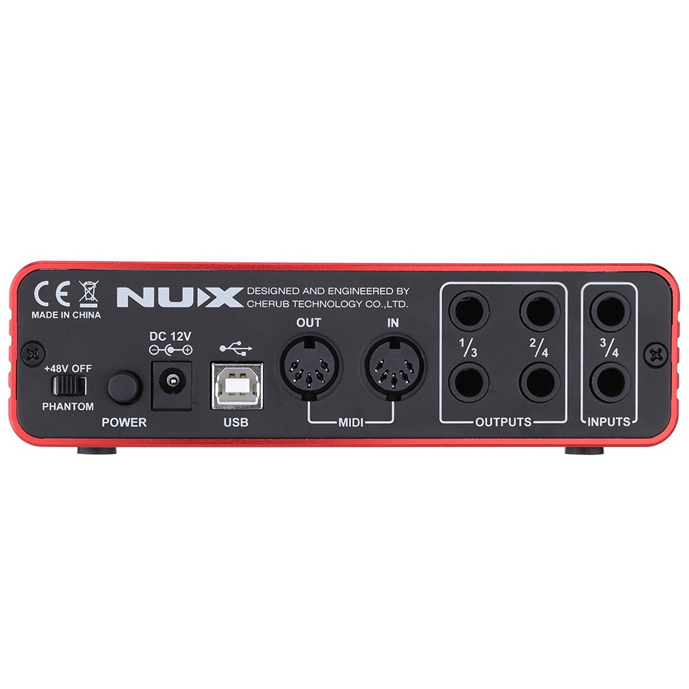 NUX UC2 Mini Port USB XLR 6.35mm Input Output Audio Interface for Mic