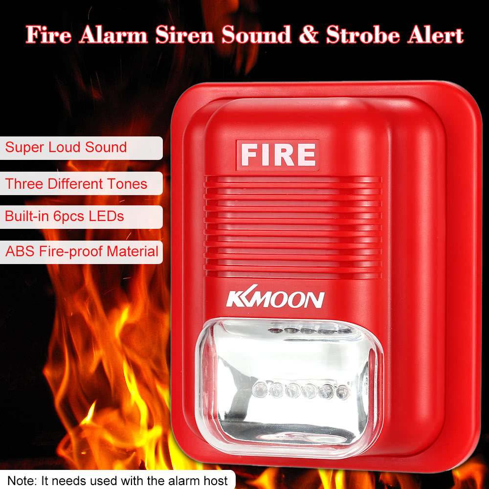 KKMOON Fire Alarm Siren Sound & Stro (end 8/10/2019 115 PM)