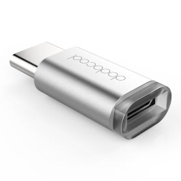 dodocool Mini USB-C to Micro USB Adapter Convert USB 3.1 Type-C to Micro-USB Connector for MacBook / ChromeBook Pixel / Nexus 5X / Nexus 6P / OnePlus Two / Nokia N1 / Type C Supported Device Silver