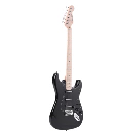 ammoon 38″ Electric Guitar Solid Wood Basswood Body Maple Neck 22 Frets 6 String with Pickguard 6.35mm Cable