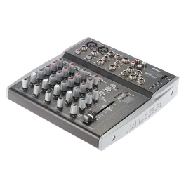 Professional 8 Channels 3-Band EQ Audio Music Mixer Mixing Console with USB XLR LINE Input 48V Phantom Power for Recording DJ Stage Karaoke