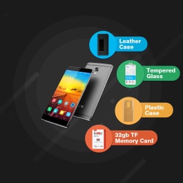 Elephone 4-in-1 Suit Package Protective Cover + Back Case + Tempered Glass Screen Protector Film + 32GB TF Card for Elephone S3 Smartphone