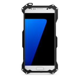 Original R-JUST Transformer Carbon Fiber Metal Aluminum Frame Gundam Outdoor Climbing Case Cover for Samsung S7