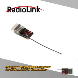 Radiolink R6D 6CH 2.4GHz DSSS Receiver for Radiolink AT9 AT10 Transmitter