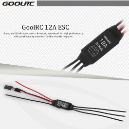 2Pcs Original GoolRC 12A Brushless BLHeli ESC Electronic Speed Controller with 5V/1A BEC for QAV250 FPV Racing Quadcopter
