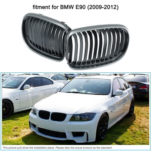 One Pair of Carbon Fiber Car Front Grille Decoration Grilles for BMW E90 2009-2012 от Tomtop.com INT One Pair of Carbon Fiber Car Front Grille Decoration Grilles for BMW E90 2009-2012 от Tomtop.com INT