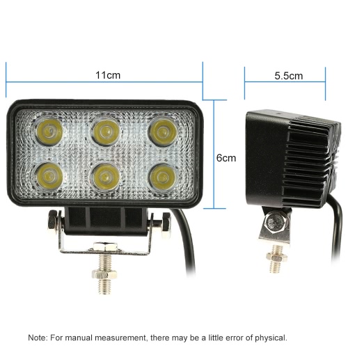 KKMOON 18W LED Car Work Light Bar 4.3 Inch 1350LM Spot Beam for Jeep Offroad ATV Truck SUV 12V 24V от Tomtop.com INT KKMOON 18W LED Car Work Light Bar 4.3 Inch 1350LM Spot Beam for Jeep Offroad ATV Truck SUV 12V 24V от Tomtop.com INT