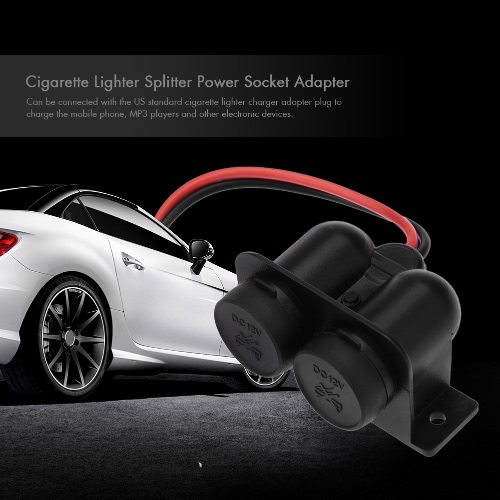 Car Cigarette Lighter Splitter Power Socket Adapter 2 Ports 12V Waterproof от Tomtop.com INT Car Cigarette Lighter Splitter Power Socket Adapter 2 Ports 12V Waterproof от Tomtop.com INT