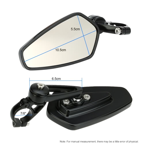 Pair of Motorcycle Universal 7/8" Handle Bar End Rearview Mirror CNC Aluminum 360° Rotation Bracket Side View Mirrors от Tomtop.com INT Pair of Motorcycle Universal 7/8" Handle Bar End Rearview Mirror CNC Aluminum 360° Rotation Bracket Side View Mirrors от Tomtop.com INT