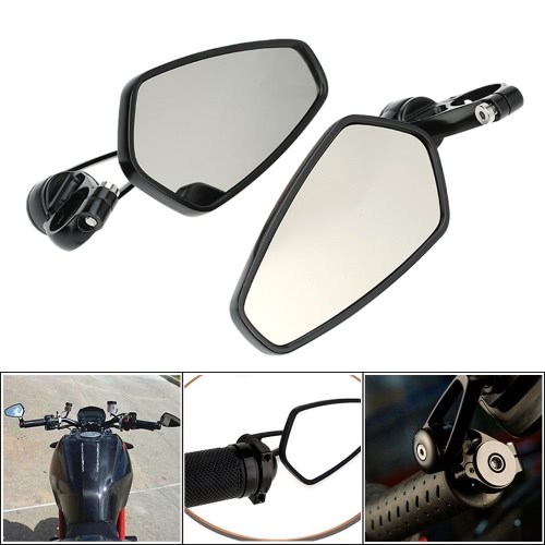 Pair of Motorcycle Universal 7/8" Handle Bar End Rearview Mirror CNC Aluminum 360° Rotation Bracket Side View Mirrors от Tomtop.com INT Pair of Motorcycle Universal 7/8" Handle Bar End Rearview Mirror CNC Aluminum 360° Rotation Bracket Side View Mirrors от Tomtop.com INT