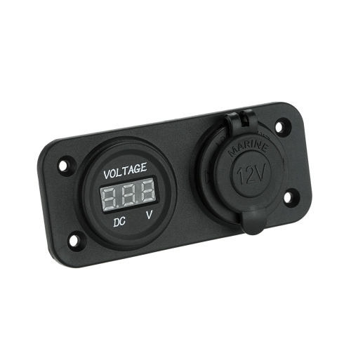 Car Motorcycle LED Digital Display Voltmeter Meter with Cigarette Lighter Power Socket for Car Truck Motorcycle Boat for ATV от Tomtop.com INT Car Motorcycle LED Digital Display Voltmeter Meter with Cigarette Lighter Power Socket for Car Truck Motorcycle Boat for ATV от Tomtop.com INT