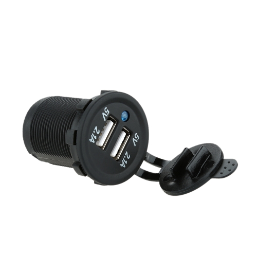Auto Motorcycle Dual USB Socket Charger Outlet Power Mobile Phone Charger Power Adapter DC 5V 2.1A/2.1A for Car Truck Minibus Motorcycle for ATV Boat от Tomtop.com INT Auto Motorcycle Dual USB Socket Charger Outlet Power Mobile Phone Charger Power Adapter DC 5V 2.1A/2.1A for Car Truck Minibus Motorcycle for ATV Boat от Tomtop.com INT