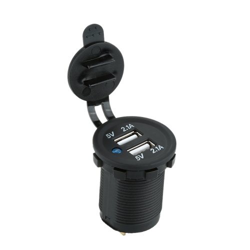 Auto Motorcycle Dual USB Socket Charger Outlet Power Mobile Phone Charger Power Adapter DC 5V 2.1A/2.1A for Car Truck Minibus Motorcycle for ATV Boat от Tomtop.com INT Auto Motorcycle Dual USB Socket Charger Outlet Power Mobile Phone Charger Power Adapter DC 5V 2.1A/2.1A for Car Truck Minibus Motorcycle for ATV Boat от Tomtop.com INT