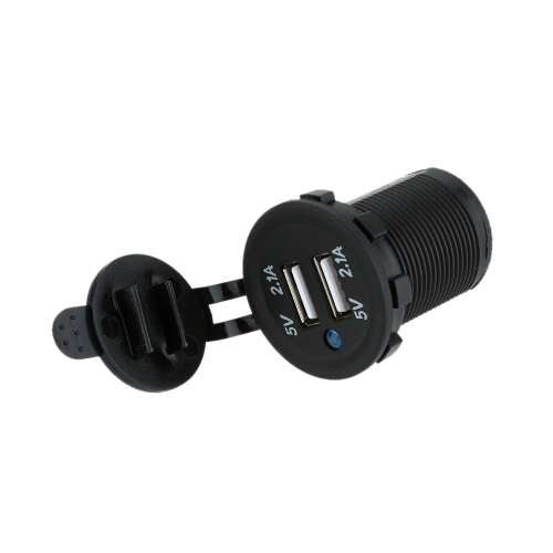 Auto Motorcycle Dual USB Socket Charger Outlet Power Mobile Phone Charger Power Adapter DC 5V 2.1A/2.1A for Car Truck Minibus Motorcycle for ATV Boat от Tomtop.com INT Auto Motorcycle Dual USB Socket Charger Outlet Power Mobile Phone Charger Power Adapter DC 5V 2.1A/2.1A for Car Truck Minibus Motorcycle for ATV Boat от Tomtop.com INT