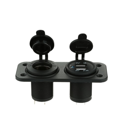 2 USB 5V/1A 5V/2.1A Sockets with Cigarette Lighter Power Socket for Car Truck Motorcycle Boat for ATV от Tomtop.com INT 2 USB 5V/1A 5V/2.1A Sockets with Cigarette Lighter Power Socket for Car Truck Motorcycle Boat for ATV от Tomtop.com INT