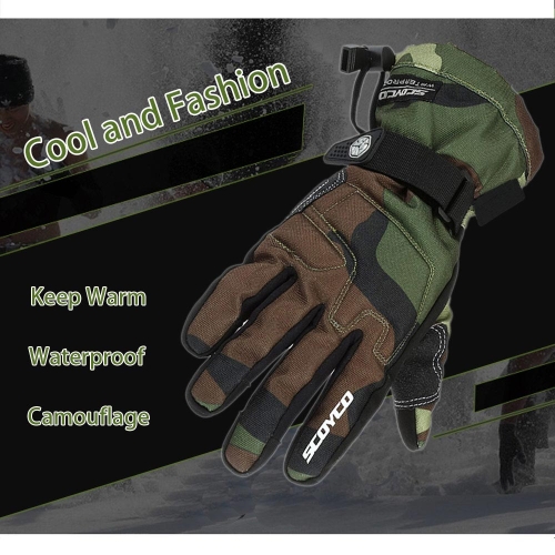 Scoyco Camouflage Color Waterproof Windproof Keep Warm Gloves Breathable Full Finger Motorcycle Cycling Racing Riding Skiing Protective Glove от Tomtop.com INT Scoyco Camouflage Color Waterproof Windproof Keep Warm Gloves Breathable Full Finger Motorcycle Cycling Racing Riding Skiing Protective Glove от Tomtop.com INT