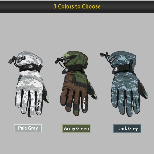 Scoyco Camouflage Color Waterproof Windproof Keep Warm Gloves Breathable Full Finger Motorcycle Cycling Racing Riding Skiing Protective Glove от Tomtop.com INT Scoyco Camouflage Color Waterproof Windproof Keep Warm Gloves Breathable Full Finger Motorcycle Cycling Racing Riding Skiing Protective Glove от Tomtop.com INT