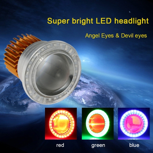 12V Hi/Lo/Flash Beam DIY LED Headlight Kit with Angel Eyes & Devil eyes for Motorcycle E-bike от Tomtop.com INT 12V Hi/Lo/Flash Beam DIY LED Headlight Kit with Angel Eyes & Devil eyes for Motorcycle E-bike от Tomtop.com INT