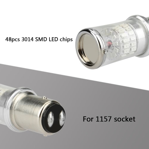 2 X 1157 3014-48SMD Car LED Bulb Rear Brake Backup Turn Signal Light Lamp Replacement Red Amber 570LM от Tomtop.com INT 2 X 1157 3014-48SMD Car LED Bulb Rear Brake Backup Turn Signal Light Lamp Replacement Red Amber 570LM от Tomtop.com INT