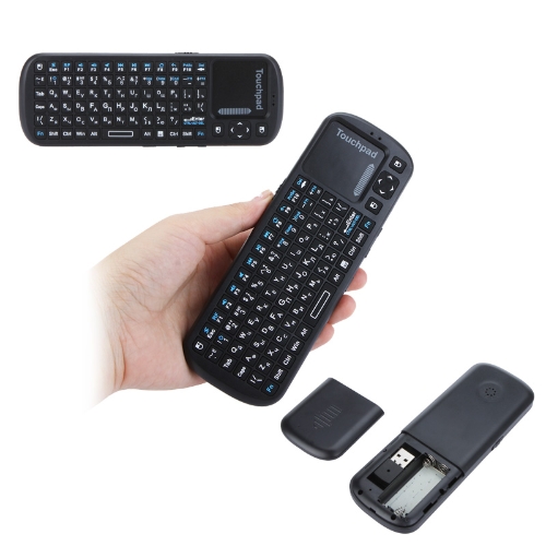 Russian Version Mini iPazzport 2.4G Wireless Keyboard Mouse Touchpad Handheld with LED Light
Russian Version Mini iPazzport 2.4G Wireless Keyboard Mouse Touchpad Handheld with LED Light