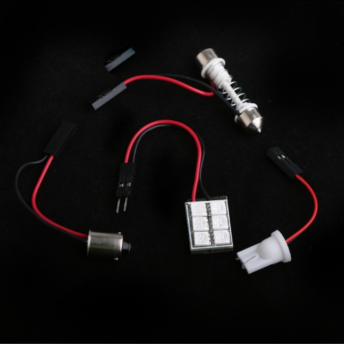 5050 SMD 6 LED Red Dome Bulb Light for Car Interior with 3 Adapters от Tomtop.com INT 5050 SMD 6 LED Red Dome Bulb Light for Car Interior with 3 Adapters от Tomtop.com INT