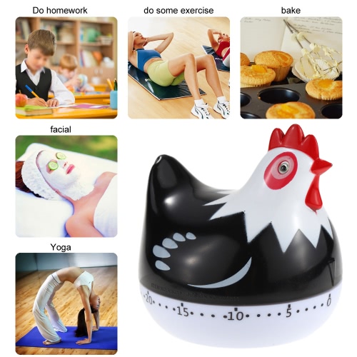 

Kitchen Cooking Timer Mechanical Drive Countdown 60-Minute Loud Alarm Clock Cartoon Hen Shape