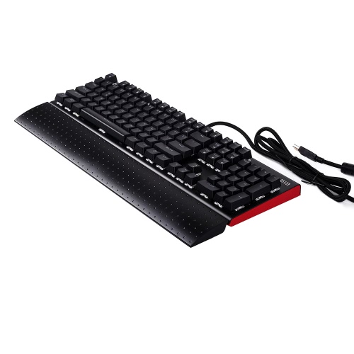 

Ele EleEnter Game1 USB Wired Blue Switches Tactile Mechanical Esport Gaming Keyboard Ergonomic Colorful LED RGB Illuminated Backlit with 104 Keys