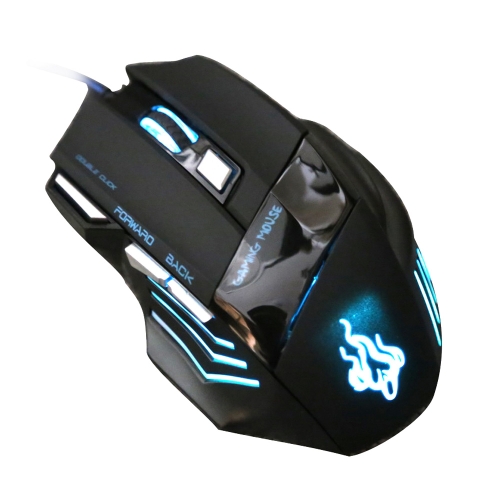 

USB Wired Professional Gaming Mouse 5500 DPI Adjustable Ergonomic with Colorful Backlit 7 Buttons