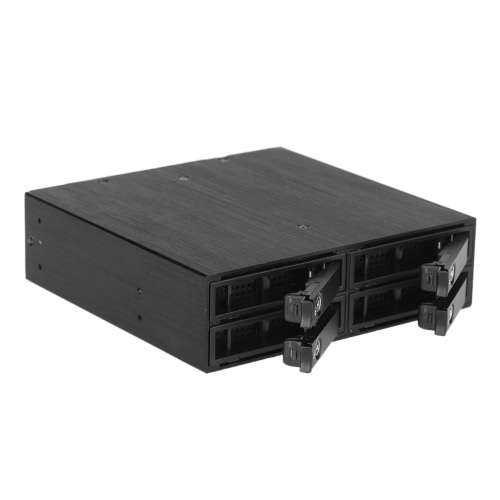 

4 Bays 2.5" Inch SAS/SATA III Hard Drive HDD & SSD Tray Caddy Internal Mobile Rack Enclosure Docking Station with Key Lock Cooling Fans Hot Swap