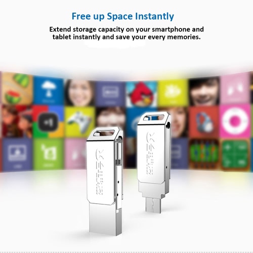 

Teclast 32G USB 3.0 Micro-USB Flash Drive OTG External Storage Memory Stick USB Flash Pen Thumb Drive Dual Connectors for Android Devices