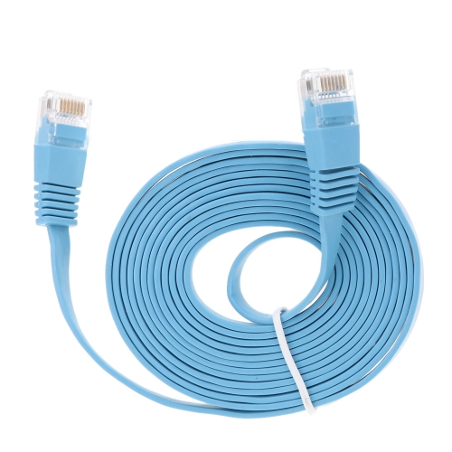 

High Quality 3.0m/9.84ft Blue High Speed Cat6 Ethernet Flat Cable RJ45 Computer LAN Internet Network Cord