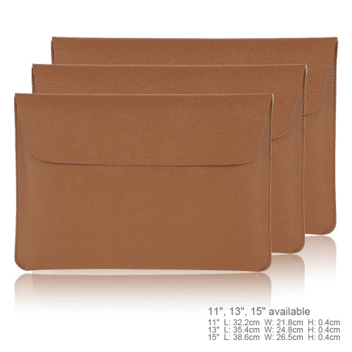 

11" Portable Slim PU Leather Envelope Carrying Notebook Sleeve Bag Case Cover for MacBook/MacBook Air/Pro Laptop PC Ultrabook Tablet