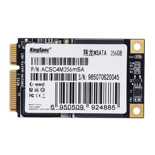 

KingSpec MSATA MINI PCI-E 256G MLC Digital Flash SSD Solid State Drive Storage with Cache for PC