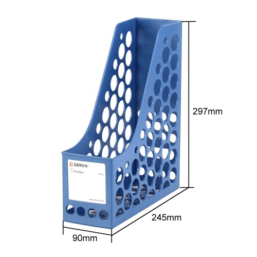 

Comix A1083 Office Desktop Plastic Magazine File Literature Holders Organizer Labels 1 Compartment