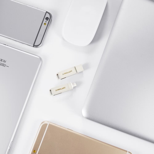 

Teclast 32G USB 3.0 Lightning Flash Drive Pen Thumb Drive MFi Certified External Storage Memory Stick Dual Connectors for iPhone iPad PC