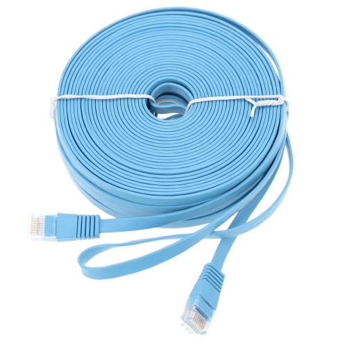 

High Quality 25m/82.02ft Blue High Speed Cat6 Ethernet Flat Cable RJ45 Computer LAN Internet Network Cord
