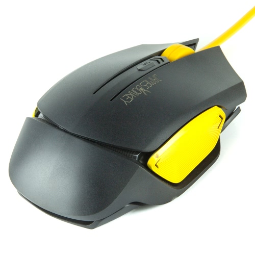 

James Donkey Adjustable 3 Levels 2000 DPI USB Wired Optical Gaming Mouse with Six Buttons Two Side Buttons for PC Laptop Desktop Gamer