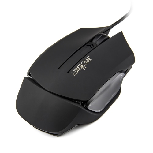 James Donkey Professional USB Wired Optical Gaming Mouse with 6 Buttons Adjustable 3 Levels DPI 2000 LED Breathing Light for Desktop PC Laptop Gamer
