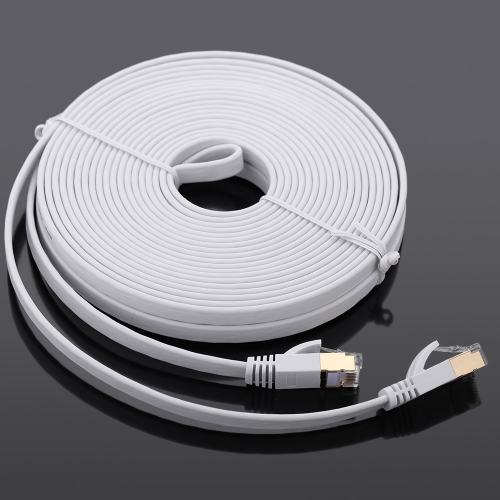 

High-quality 15.0m High-speed Cat7 SSTP RJ45 Network LAN Cable Internet Flat Network Cable