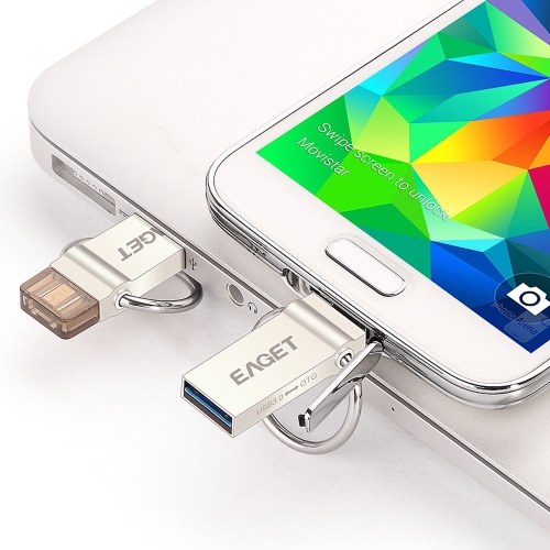 

EAGET V90 64GB Tablet PC USB Flash Drive USB 3.0 OTG Smartphone Pen Drive Micro USB Portable Storage Memory Metal Encryption