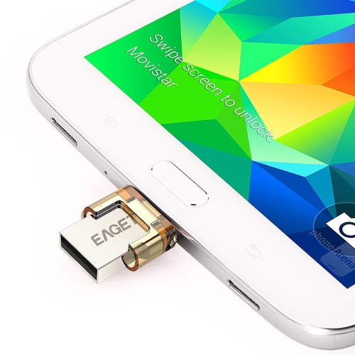

EAGET V8 8GB Ultra Mini Pull Push Cap Encryption Metal Tablet PC USB Flash Drive USB2.0 OTG Smartphone Pen Drive Micro USB Portable Storage Memory