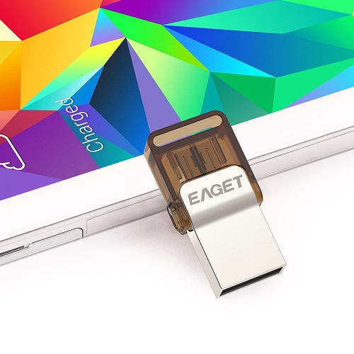 

EAGET V9 8GB Ultra Thin Rotation Cap Encryption Metal Tablet PC USB Flash Drive USB2.0 OTG Smartphone Pen Drive Micro USB Portable Storage Memory