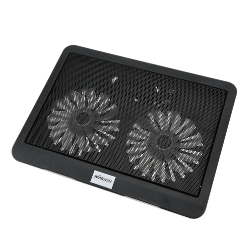

KKMOON 2 Fans Silent Thin Computer Cooling Frame USB Cooler Radiator with Blue LED Light for 12in to 15in Laptop Notebook