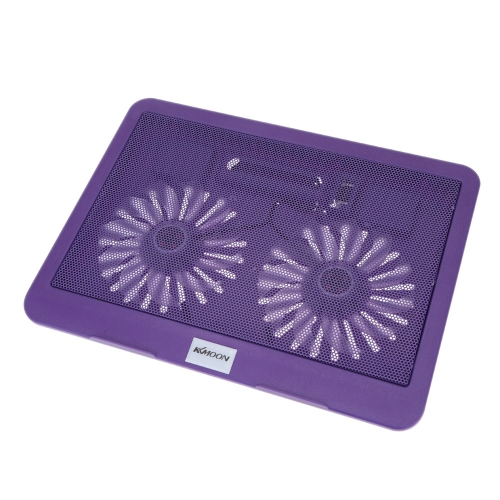 

KKMOON 2 Fans Silent Thin Computer Cooling Frame USB Cooler Radiator with Blue LED Light for 12in to 15in Laptop Notebook
