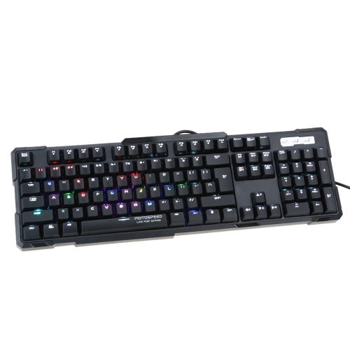 

MOTOSPEED Professional Mechanical Gaming Esport Keyboard with Tactile High-speed 104 Keys Anti-ghosting Black Switches RGB LED Fully Backlit USB Wired