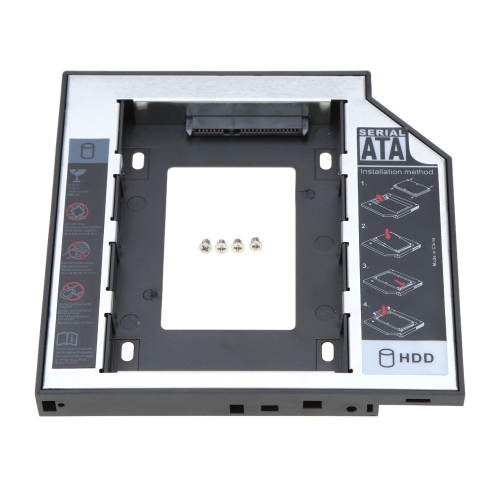 

12.7mm Universal 2nd Hard Disk Drive Caddy SATA 2.5" HDD SSD Case Enclosure for Laptop CD/DVD-ROM