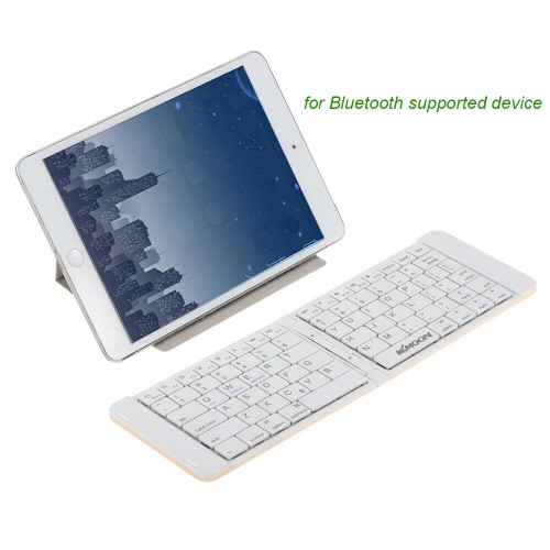 

Kkmoon Portable Mini Ultra Slim Thin Foldable Folding Bluetooth Wireless Keyboard for iPhone 6s/iPad Pro/MacBook Mobile Phone Tablet PC