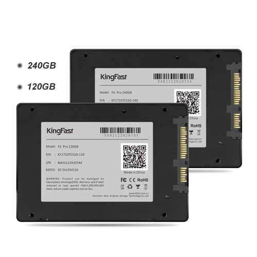 

Kingfast F6 PRO 240G SSD 2.5inch SATA 3.0 6Gb/s Internal Solid State Drive TLC for Desktop Notebook Laptop Ultrabook
