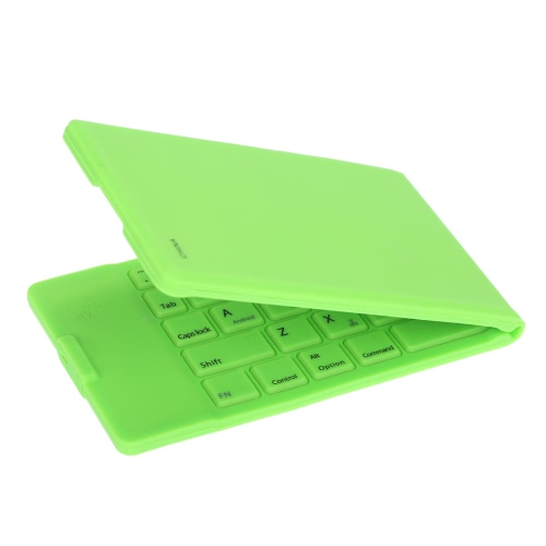 

Universal Mini Wireless Bluetooth 3.0 Folding Foldable Ultra-slim Silicone Keyboard for iPhone iPad Mac iOS Android Windows