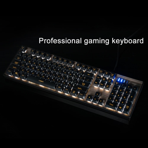 

Motospeed K10 Ergonomic Multimedia Illuminated Professional Esport Gaming Keyboard Rainbow Breathing LED Backlit 104 Keys USB Wired